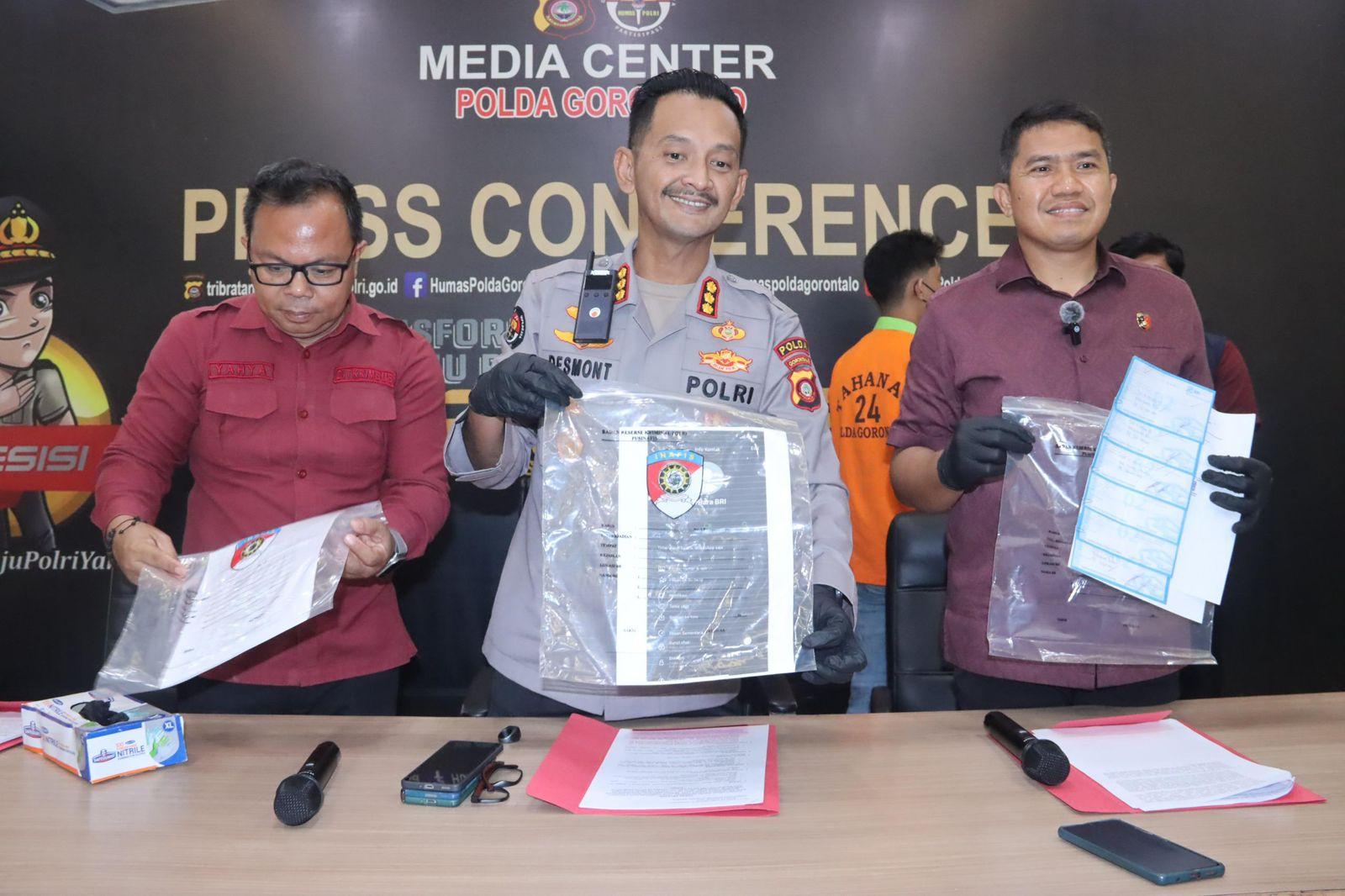 Dua Tersangka Kasus Fraud Transfer Fiktif BRI Wonosari diserahkan Ditreskrimsus Polda Gorontalo ke Kejaksaan